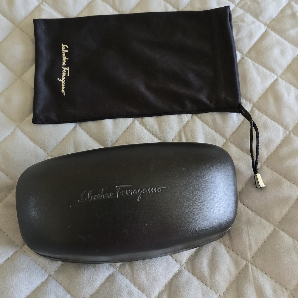 Salvatore Ferragamo Black Eyeglass Case
